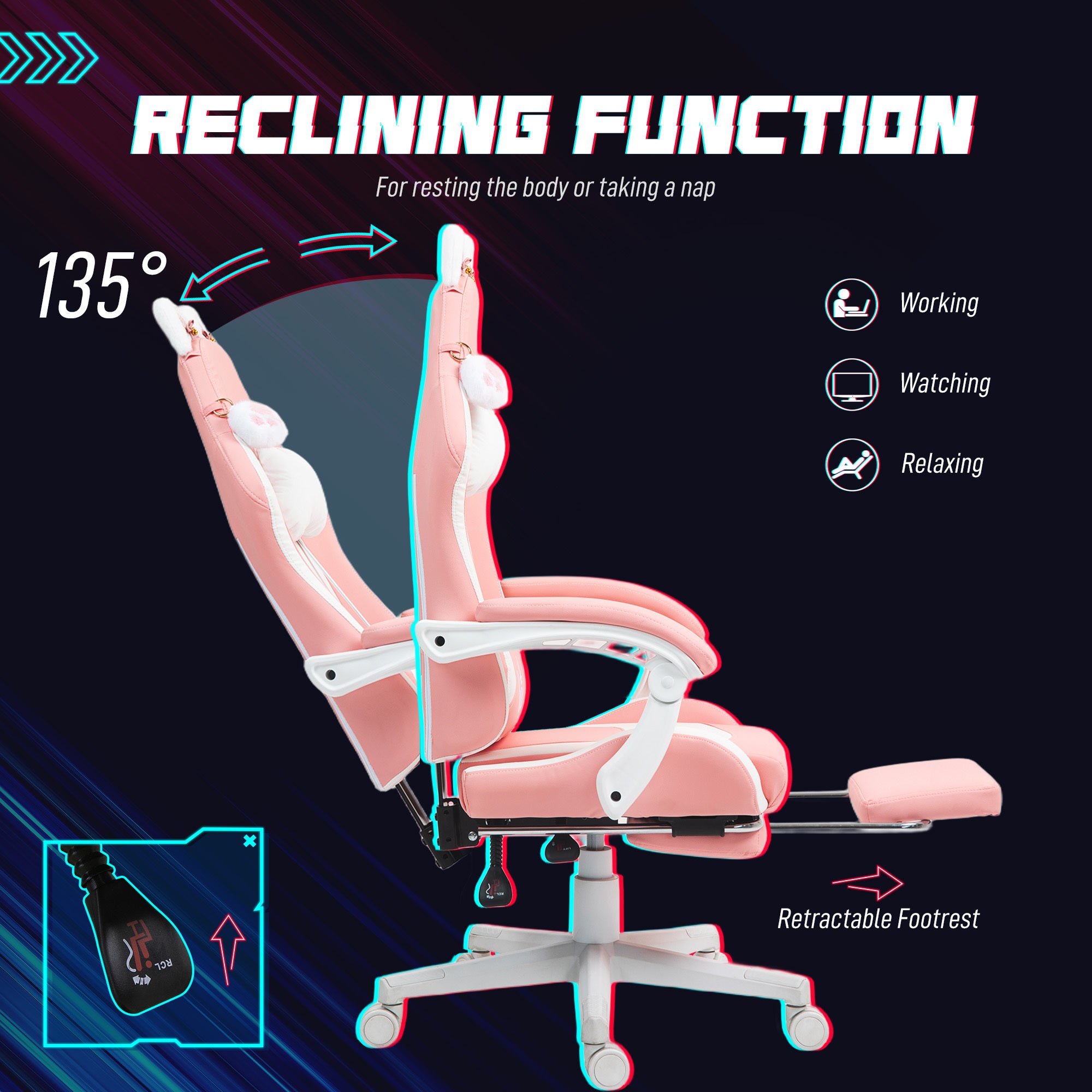 Cute Racing Gamer Chair
